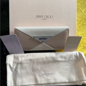 Jimmy Choo Cream Leather Clutch